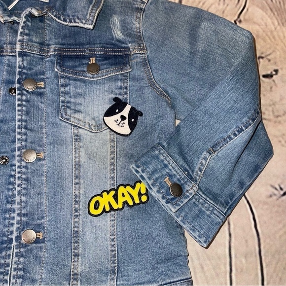 Blue dog denim jacket size 6-7 - Picture 2 of 5